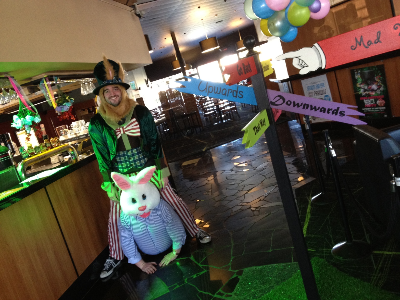 Alice in Wonderland themed props